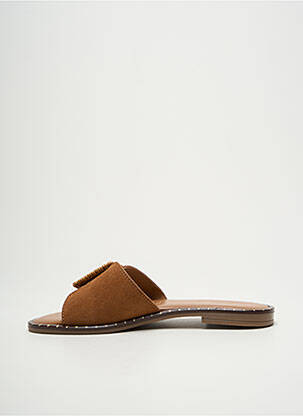 Mules/sabots chiquet talon plat jusqu'à 3cm marron MARCO TOZZI femme