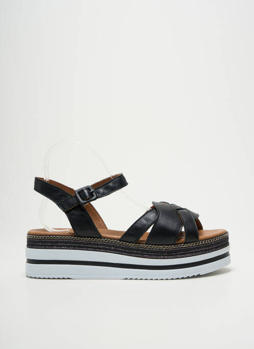Sandales/nu pieds matière lisse talon de 4 à 6cm noir LUNE & L'AUTRE femme