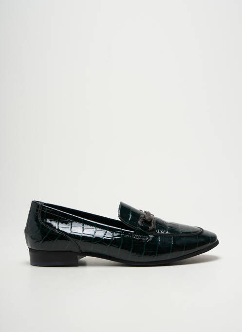 Mocassins tissage satiné talon plat jusqu'à 3cm vert REQINS femme