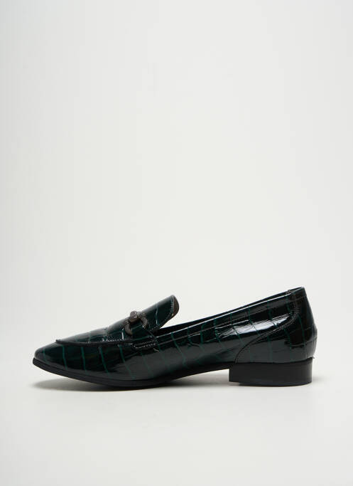 Mocassins tissage satiné talon plat jusqu'à 3cm vert REQINS femme