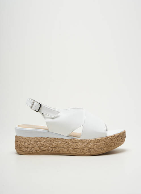 Sandales/nu pieds talon compensé talon de 4 à 6cm blanc MARCO TOZZI femme