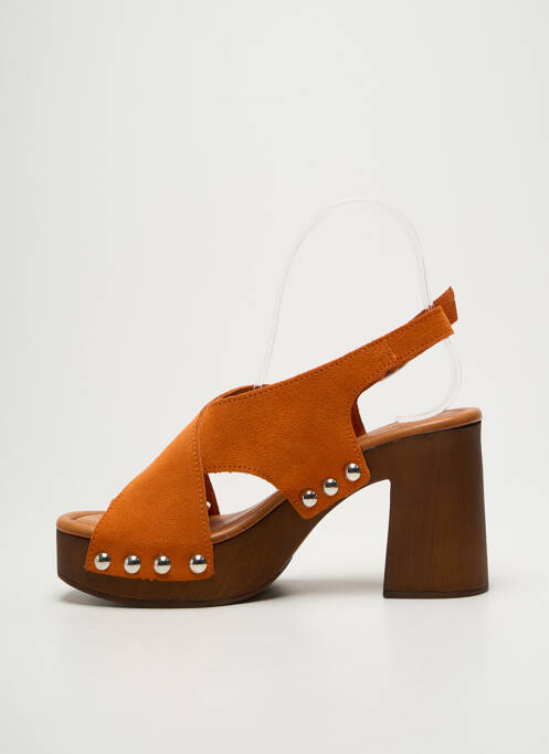 Sandales/nu pieds talon bottier talon de 7 à 9cm orange SANDRO ROSI femme