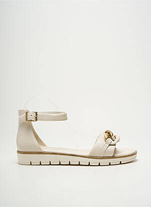 Sandales/nu pieds tissage satiné talon plat jusqu'à 3cm beige MARCO TOZZI femme
