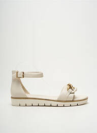 Sandales/nu pieds tissage satiné talon plat jusqu'à 3cm beige MARCO TOZZI femme