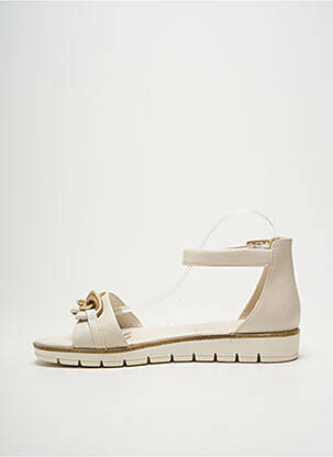 Sandales/nu pieds tissage satiné talon plat jusqu'à 3cm beige MARCO TOZZI femme