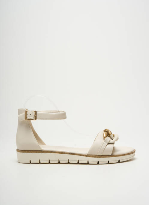 Sandales/nu pieds tissage satiné talon plat jusqu'à 3cm beige MARCO TOZZI femme