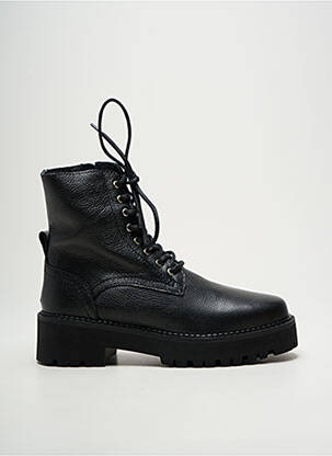 Bottines/boots matière lisse talon de 4 à 6cm noir REQINS femme
