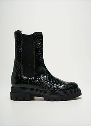 Bottines/boots tissage satiné talon de 4 à 6cm vert MINKA DESIGN femme