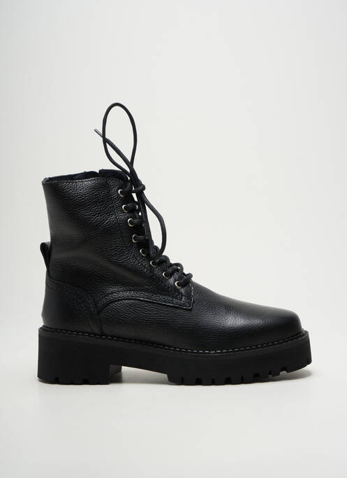 Bottines/boots matière lisse talon de 4 à 6cm noir REQINS femme