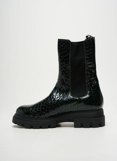Bottines/boots tissage satiné talon de 4 à 6cm vert MINKA DESIGN femme