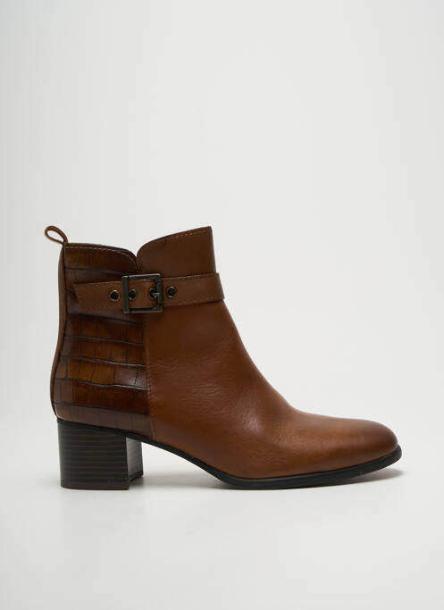 Bottines/boots matière lisse talon de 4 à 6cm marron MARCO TOZZI femme