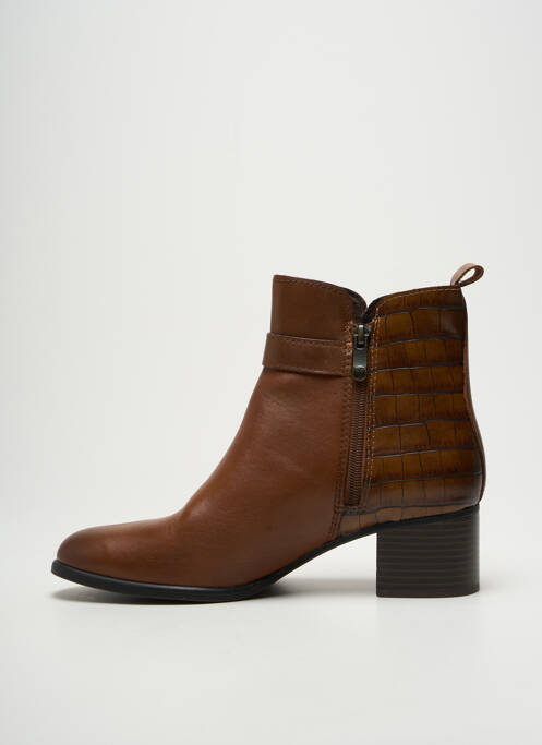 Bottines/boots matière lisse talon de 4 à 6cm marron MARCO TOZZI femme