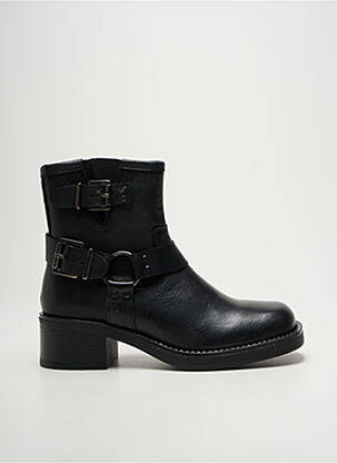 Bottines/boots tissage satiné talon de 4 à 6cm noir GOODSTEP femme