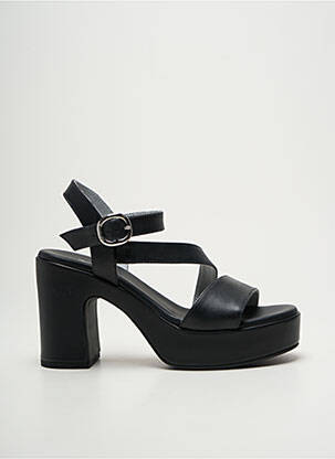 Sandales/nu pieds semi compensé talon de 7 à 9cm noir NERO GIARDINI femme