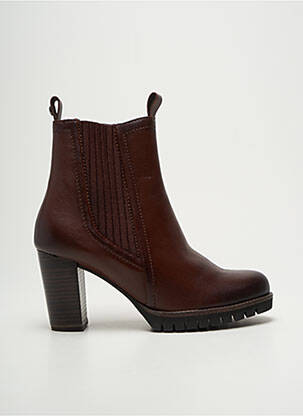 Bottines/boots matière lisse talon de 7 à 9cm marron MARCO TOZZI femme