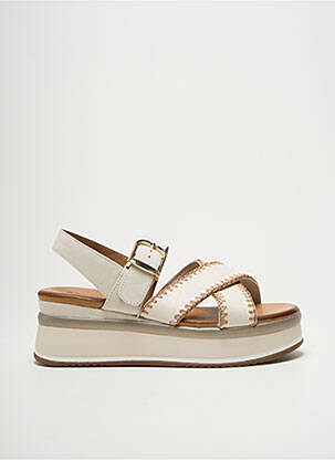 Sandales/nu pieds talon compensé talon de 4 à 6cm beige INUOVO femme