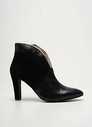 Bottines/boots tissage satiné talon de 7 à 9cm noir COR BY ANDY femme