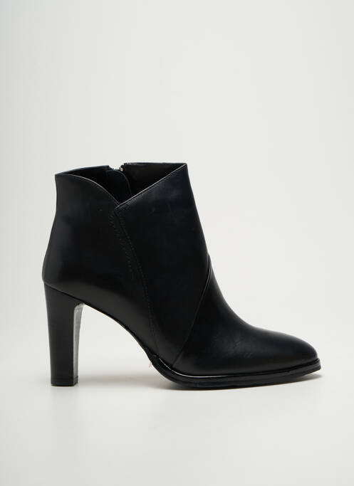 Bottines/boots tissage satiné talon de 7 à 9cm noir MYMA femme