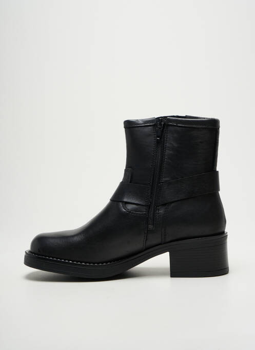 Bottines/boots matière lisse talon de 4 à 6cm noir GOODSTEP femme