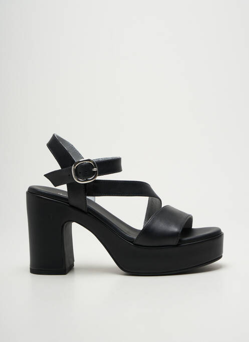 Sandales/nu pieds semi compensé talon de 7 à 9cm noir NERO GIARDINI femme