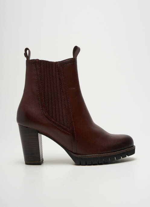 Bottines/boots matière lisse talon de 7 à 9cm marron MARCO TOZZI femme