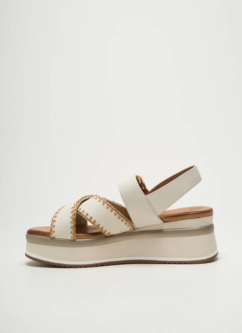 Sandales/nu pieds talon compensé talon de 4 à 6cm beige INUOVO femme