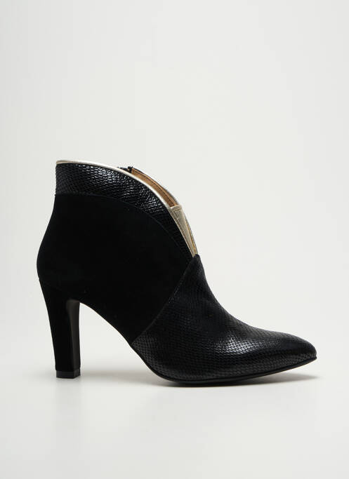 Bottines/boots tissage satiné talon de 7 à 9cm noir COR BY ANDY femme
