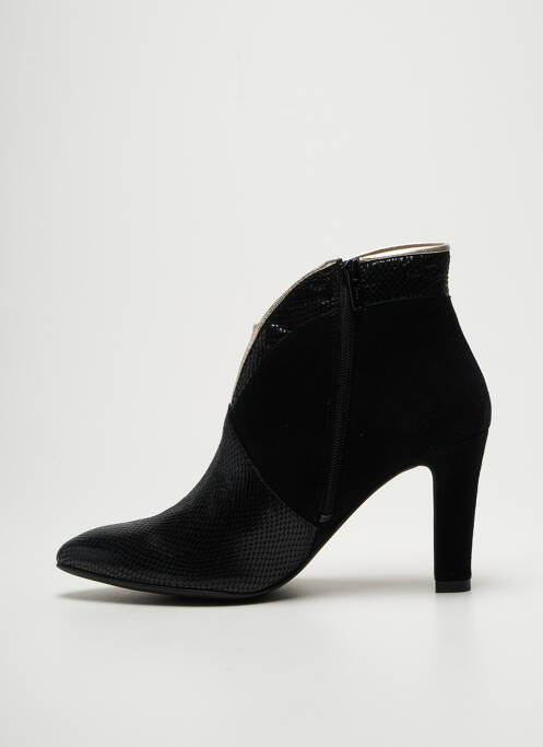 Bottines/boots tissage satiné talon de 7 à 9cm noir COR BY ANDY femme