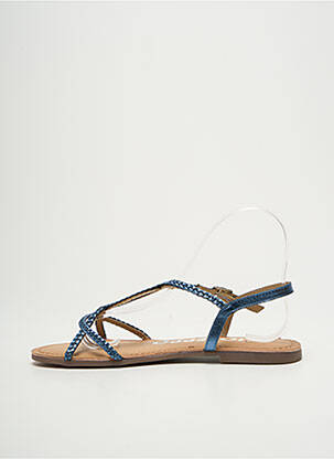 Sandales/nu pieds chiquet talon plat jusqu'à 3cm bleu GIOSEPPO femme