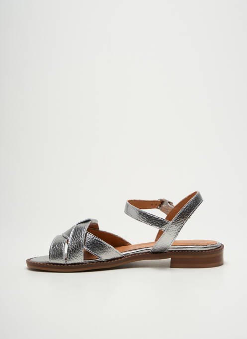 Sandales/nu pieds matière lisse talon plat jusqu'à 3cm argent MAROLI femme