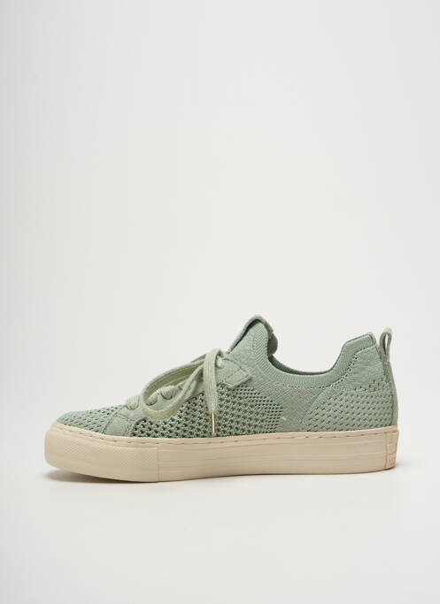 Baskets tissage satiné talon plat jusqu'à 3cm vert NO NAME femme