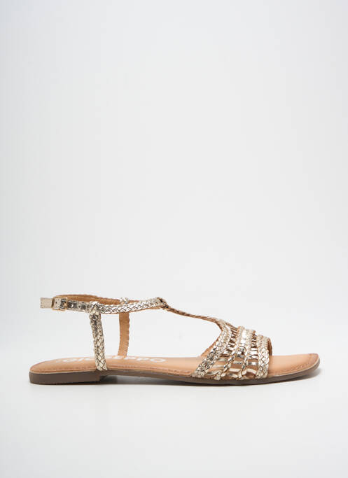 Sandales/nu pieds chiquet talon plat jusqu'à 3cm or GIOSEPPO femme