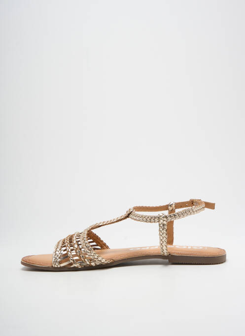Sandales/nu pieds chiquet talon plat jusqu'à 3cm or GIOSEPPO femme