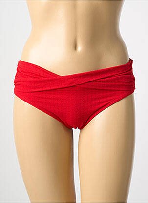 Bas de maillot de bain stretch culotte rouge GRAIN DE SABLE femme