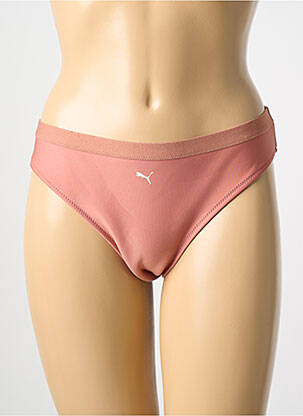 Bas de maillot de bain effet matière satinée culotte marron PUMA femme