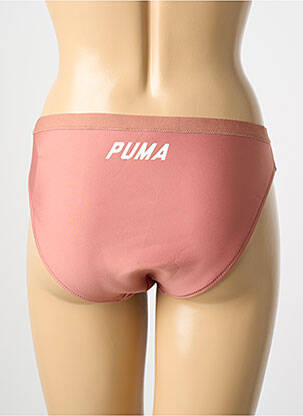 Bas de maillot de bain effet matière satinée culotte marron PUMA femme