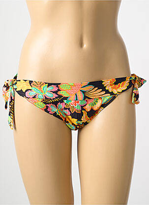 Bas de maillot de bain imprimé fleurs bikini jaune GRAIN DE SABLE femme