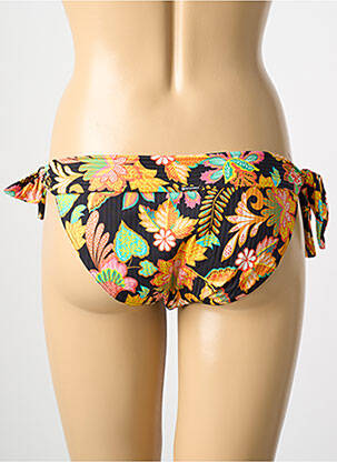 Bas de maillot de bain imprimé fleurs bikini jaune GRAIN DE SABLE femme