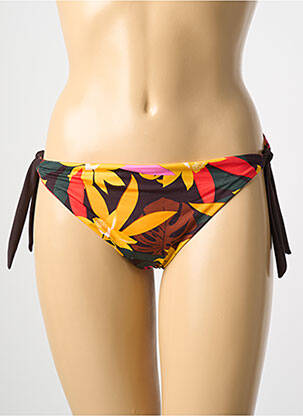 Bas de maillot de bain tissage satiné bikini orange BANANA MOON femme
