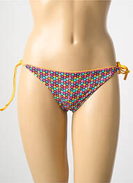 Bas de maillot de bain imprimé fantaisie bikini jaune GRAIN DE SABLE femme