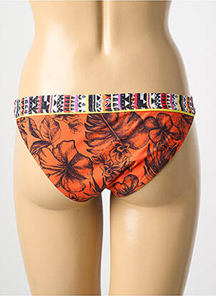 Bas de maillot de bain imprimé fleurs culotte orange BANANA MOON femme