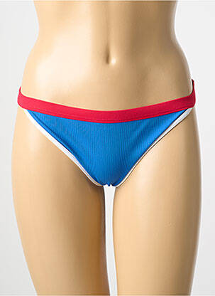 Bas de maillot de bain effet matière satinée culotte bleu BANANA MOON femme