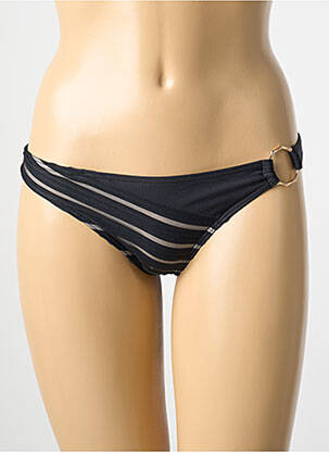 Bas de maillot de bain effet matière satinée bikini noir BARTS femme