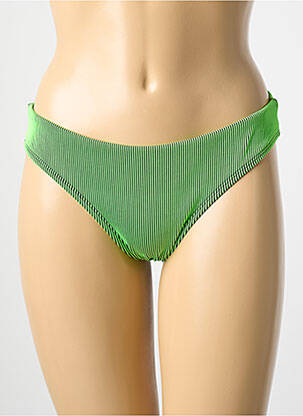 Bas de maillot de bain effet matière satinée culotte vert PUMA femme