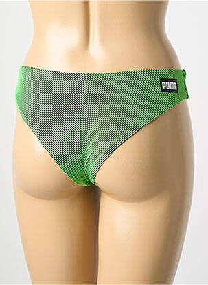 Bas de maillot de bain effet matière satinée culotte vert PUMA femme