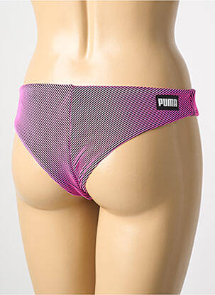 Bas de maillot de bain effet matière satinée culotte rose PUMA femme