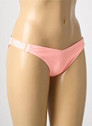 Bas de maillot de bain effet matière satinée bikini orange PUMA femme