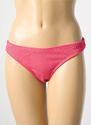 Bas de maillot de bain effet matière satinée culotte rose ONLY femme