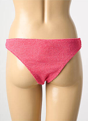 Bas de maillot de bain effet matière satinée culotte rose ONLY femme