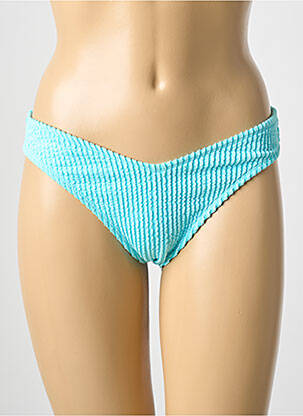Bas de maillot de bain effet matière satinée culotte bleu BANANA MOON femme